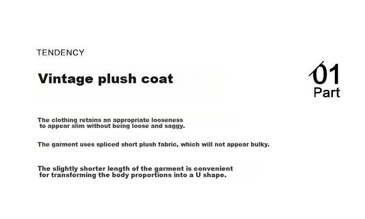 Dme Vintage Plush Jacket Autumn And Winter Style Irregular Arc Zipper Faux Sherpa Coat for Women Coffee Color L 5