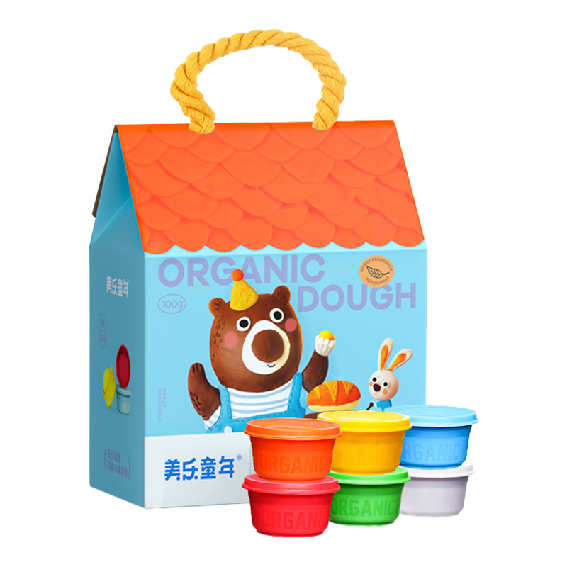 Meiletongnian Colored Clay, Flour-Based Playdough, Non-Toxic, Non-Extremely Light Clay, 6 Colors, Kindergarten, Baby Boys And Girls, Birthday Gift