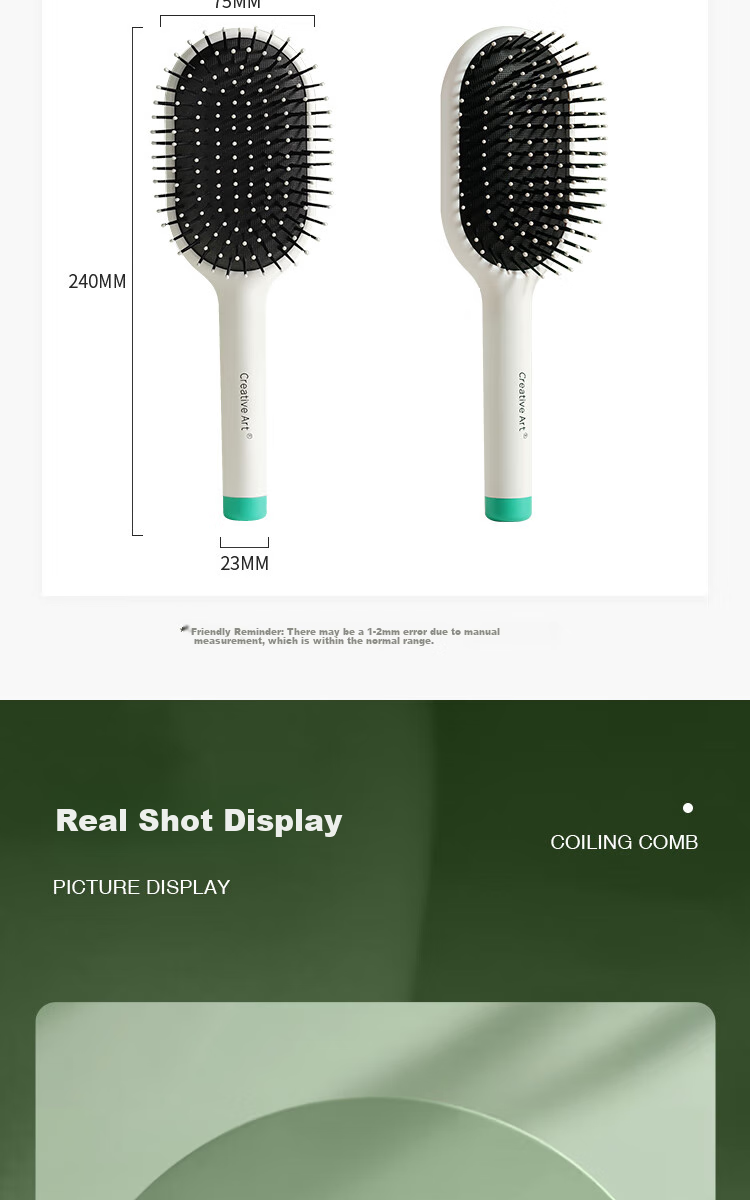 Creative Art Air Cushion Comb for Men And Women, Volumizing Tool, Puff Cushion Comb, Gentle on Hair, Massage Function, for Dorm And Home Use, Styling And Anti-Tangling 12