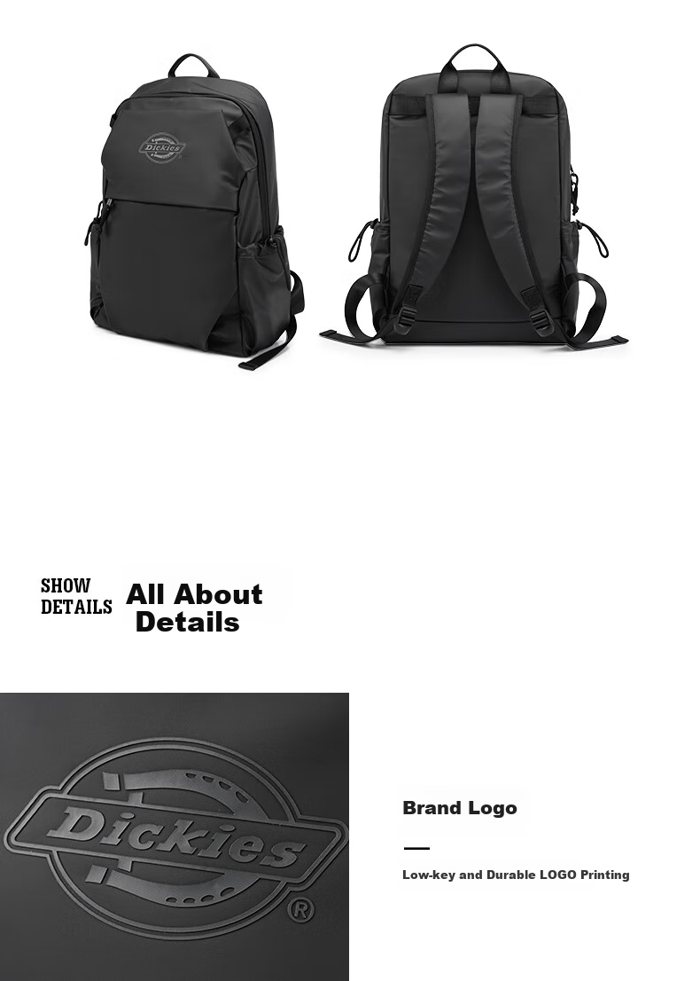 Dickies Backpack, Unisex Shoulder Bag for Commuting, Business Trips And Travel, Simple Design, Fits 15.6-Inch Laptop 13