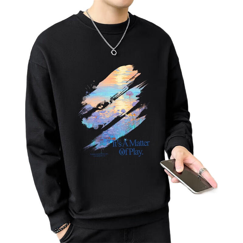 Мужская толстовка PLAYBOY, осенне-зимняя куртка, лонгслив с круглым вырезом, свободный повседневный трендовый спортивный костюм