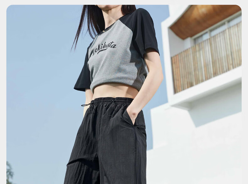 ESE-Y Quick-Dry Cooling Cargo Pants for Women, 2025 Summer New Style, Sun Protection Thin Wide-Leg Loose Paratrooper Pants, Gray And White, Size 28 44