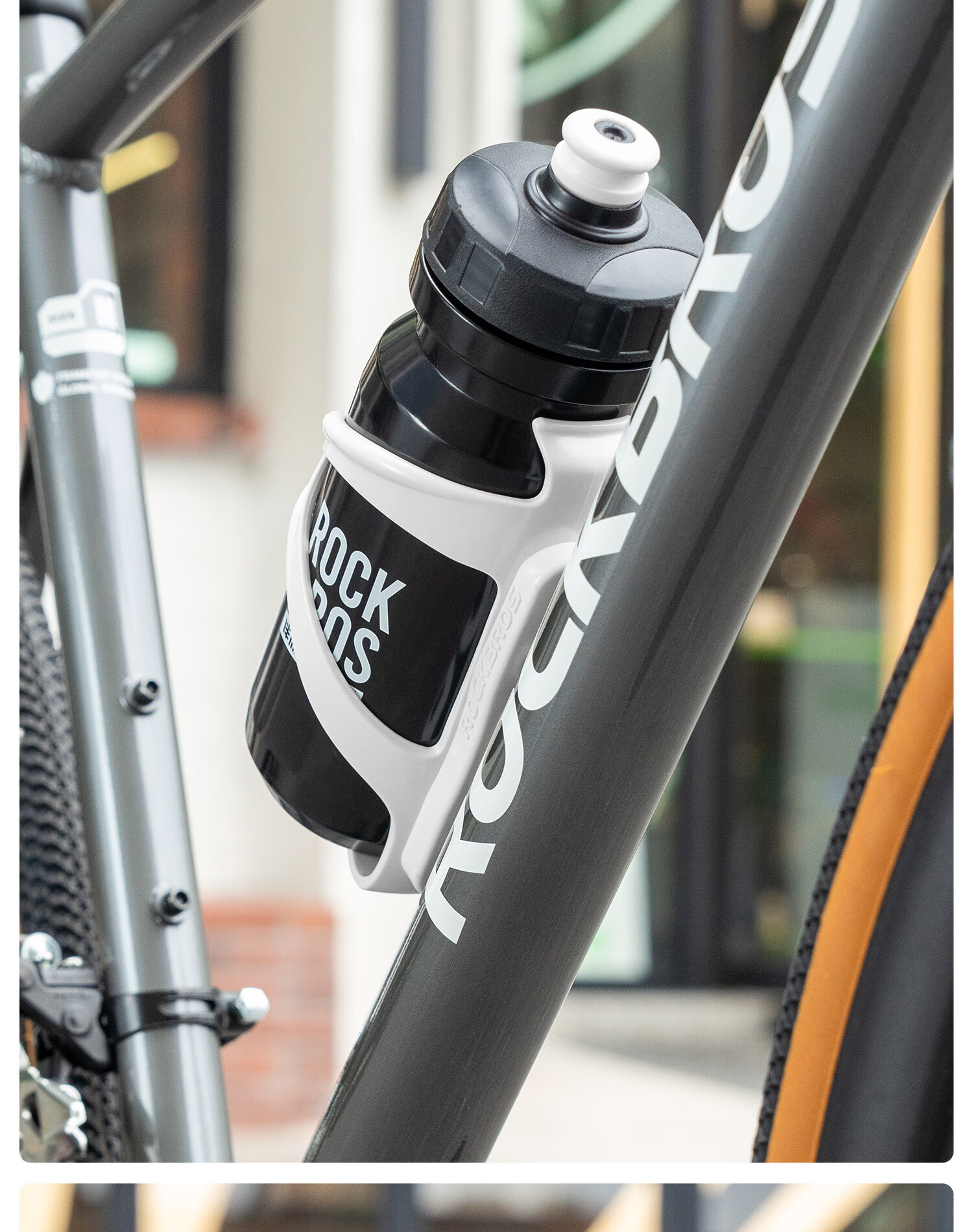 ROCKBROS Bicycle Water Bottle Cage PC Plastic Mountain Road Bike Bottle Holder Cycling Water Bottle Bracket Accessories Black 14