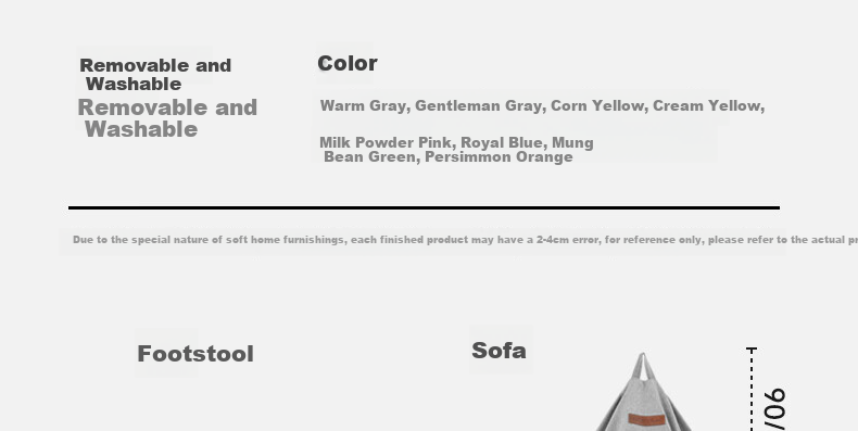 LUCKYSAC Lazy Bean Bag Sofa EPP, Single Fabric Sofa for Living Room, Bedroom, Balcony, Premium Warm Gray Color 23