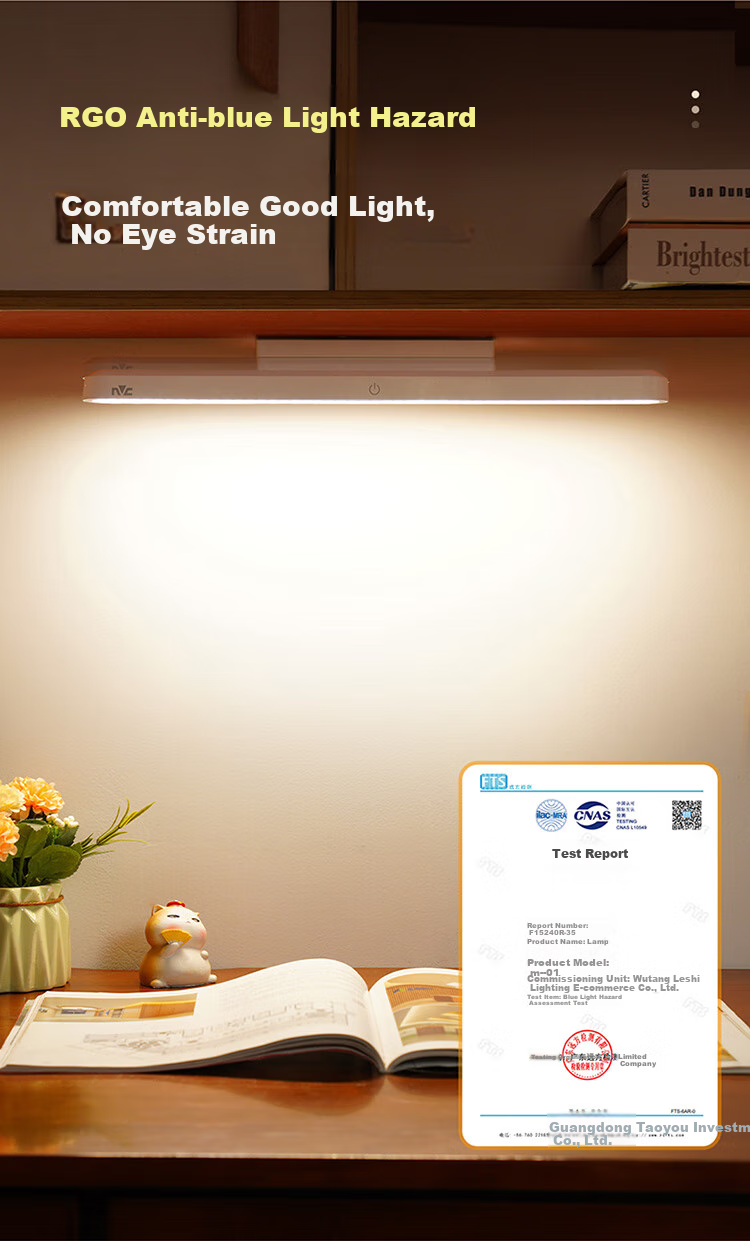 NVC Rechargeable Desk Lamp with Large Capacity Battery, 35-Hour Runtime, Bedside Lamp, Magnetic Suction Adhesive Cool Light, Nursing Light, Night Light KOO 5