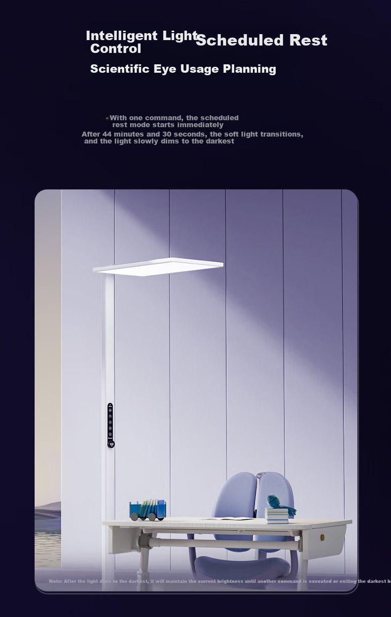 Panasonic Floor-Standing Eye Protection Lamp Premium Edition, Purple Light 150W, Large Panel, Full Spectrum Eye Protection Study Lamp 21