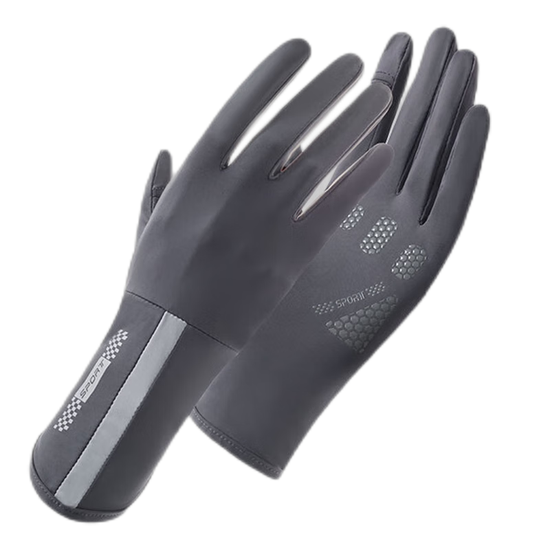 Jian Cai Women's Sunscreen Gloves Summer UV Protection Driving Cycling Electric Bike Mid-Length Ice Silk Sleeve Thin Outdoor Non-Slip Touchscreen