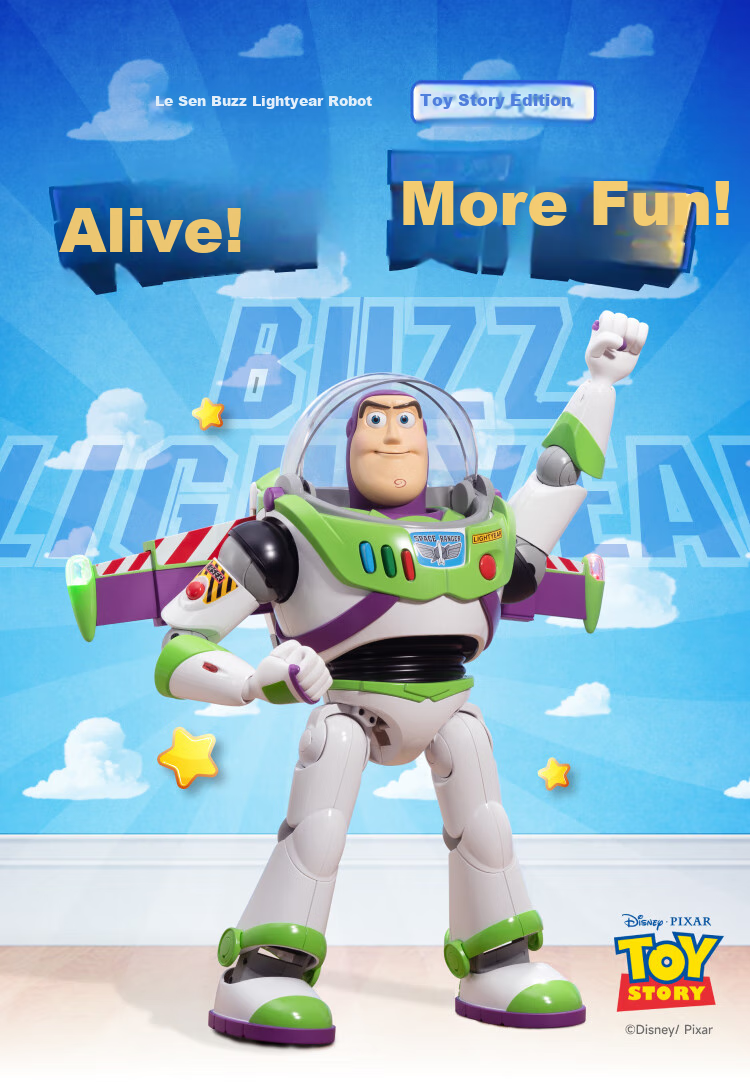 Lesenjiqiren Robosen Disney Toy Story 5 Official Merchandise, AI Artificial Intelligence Robot, Gift for Adults And Childre 1