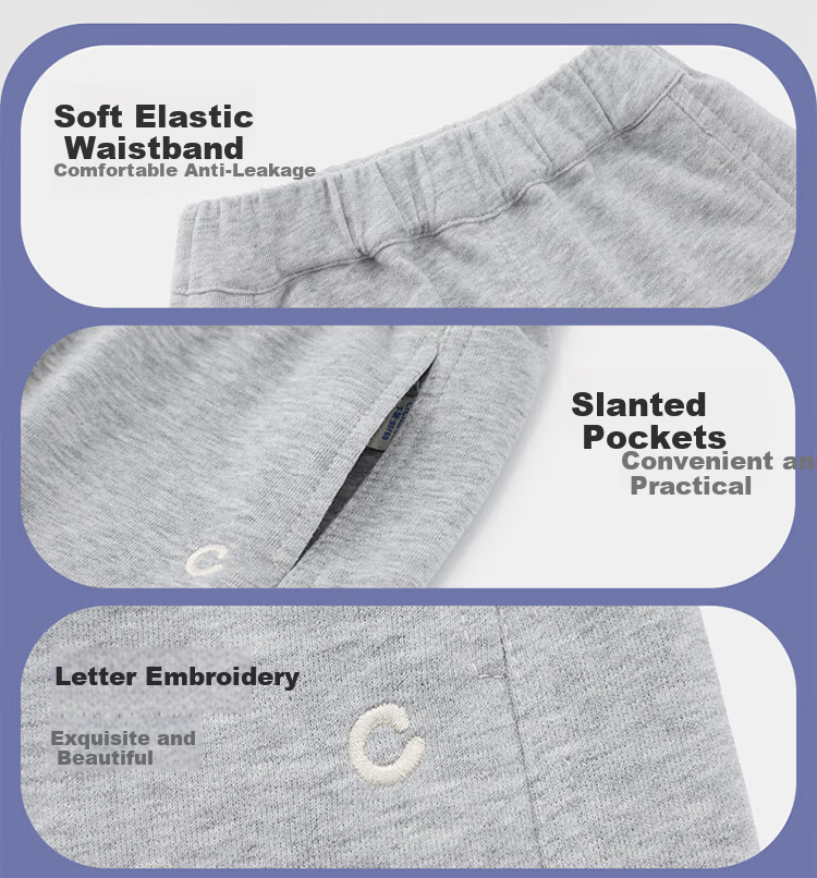 Ciciibear [Nuo Mi Mian] Ciciibear Baby Pants Spring And Autumn Style Boys' Sweatpants Spring Outfit Children's Casual Pants 2025 New Style Girls' 9