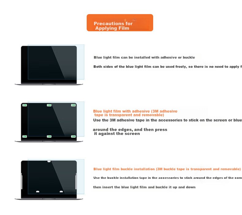 ECOLA Computer Anti-Blue Light Film FL156 Monitor Anti-Blue Light Film, Laptop Anti-Blue Light, Anti-Glare Protective Film, Tablet, 15.6-Inch (16:9) 11