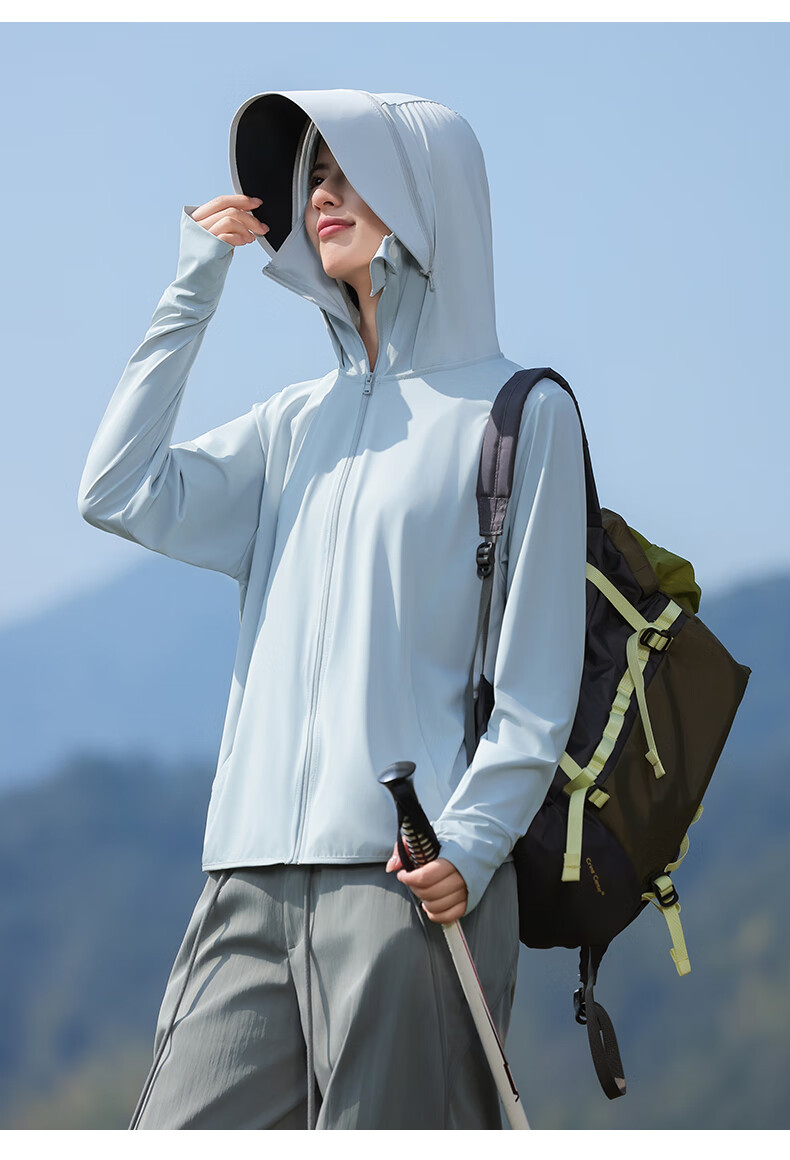 Combo Women's Summer Sunscreen Jacket New Outdoor Cycling Ice Silk Skin Jacket Lightweight Breathable UV Protection Sunproof Clothing 19