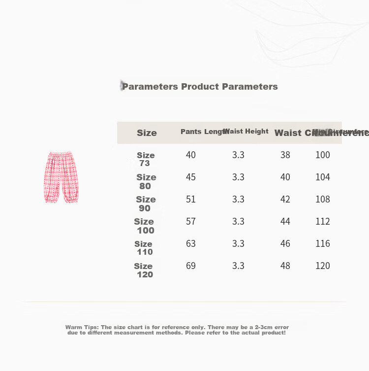 LUSON Baby Girl Pants, 2025 Summer New Stylish All-Over Print Joggers, Infant Mosquito-Proof Trousers 8