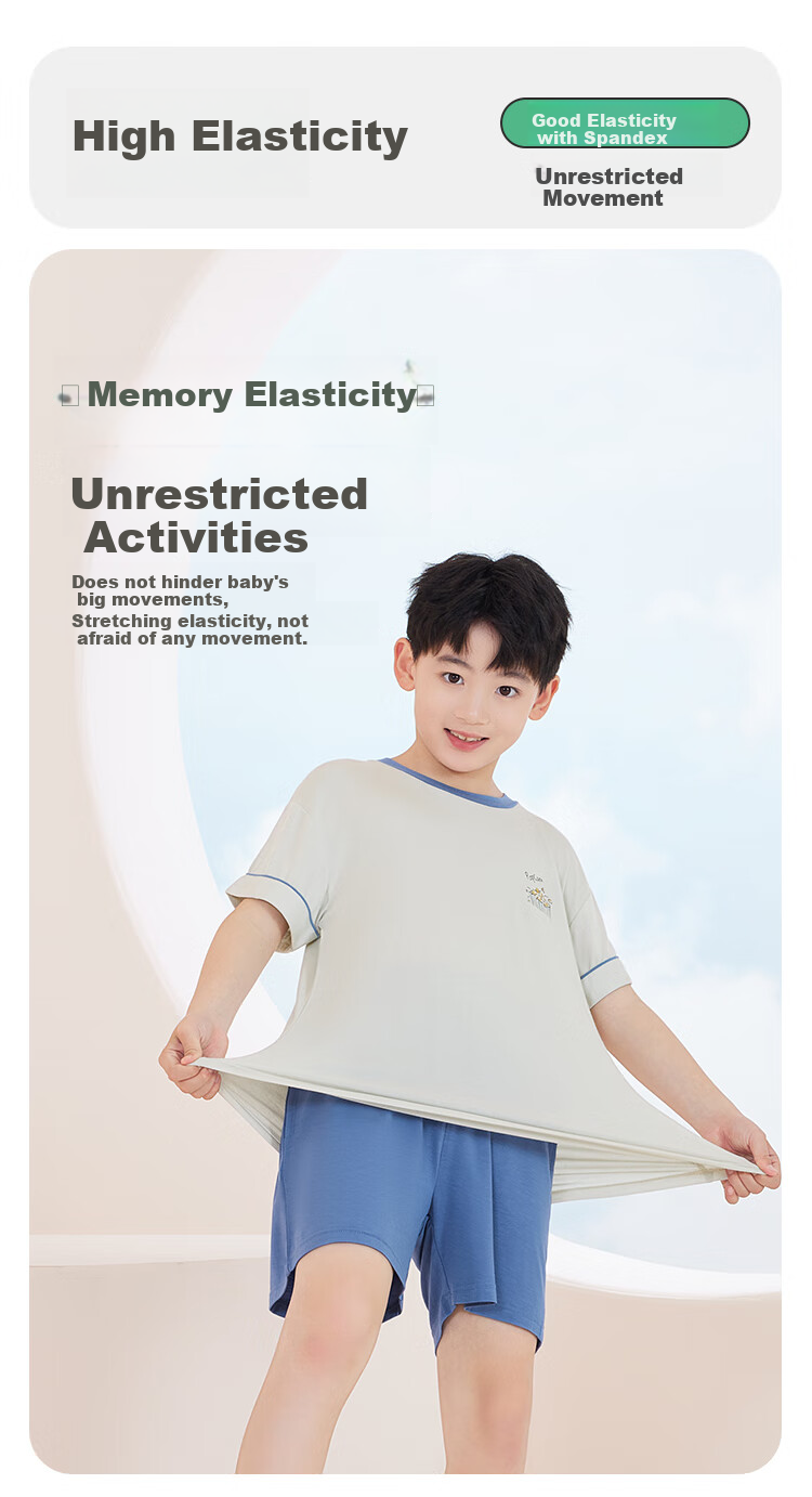 Hodohome Children's Pajamas for Girls, Class A, 40 Modal Lightweight Cool Sleep Dress, Girls' Round Neck Dress 001, 130 6