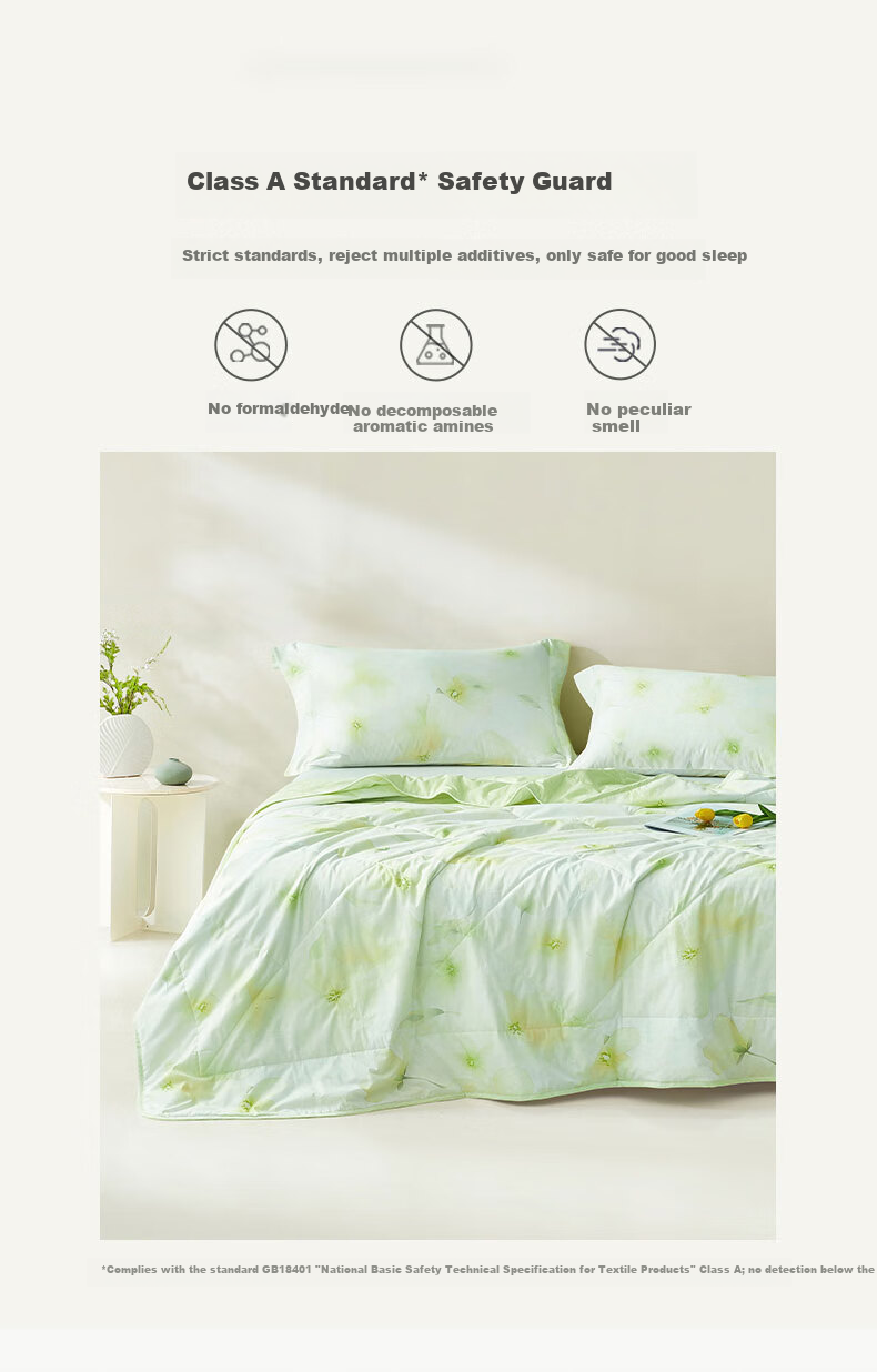 LUOLAI Home Textiles Cotton Quilt, Class A 100% Xinjiang Pure Cotton Washable Summer Quilt, 220*250 3