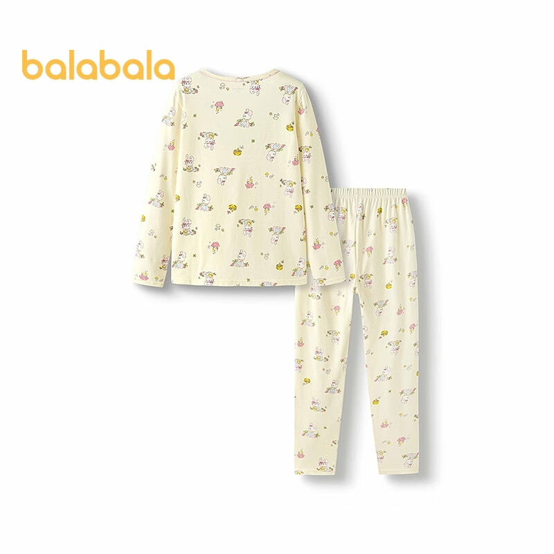 BALABALA Girls' Cotton Thermal Underwear Set Autumn Long Johns for Children Kids Sleepwear 209925169004