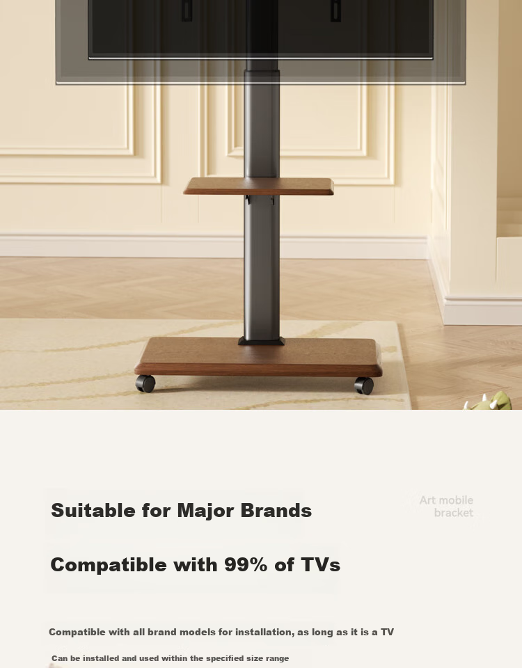 Enlipu TV Stand for 32-75 Inch, Floor-Standing TV Bracket, No Drilling Required, Movable Floor TV Stand Compatible with Multiple Brands of TVs 11