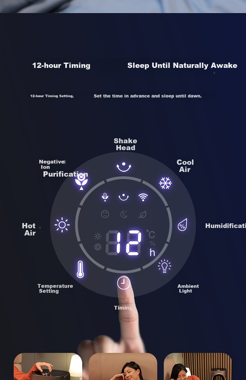 PHILIPS Air Cooler, Powerful Cooling Fan, Home Use Cold Air Machine, Dual-Purpose Heating And Cooling All-In Water-Cooled Bladeless Electric Fan, Circulating Fan, Dual-Use Heater, Warm Air Machine ACR4248X 9