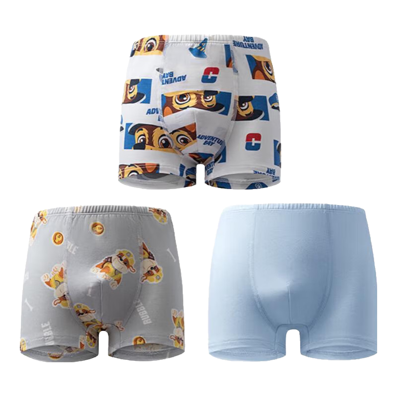 Aimer Kids Modal Boys' Step-Up Boxer Briefs, Antibacterial, 3-Pack, Boys' Boxers - Aqi Xiaodi, Size 130