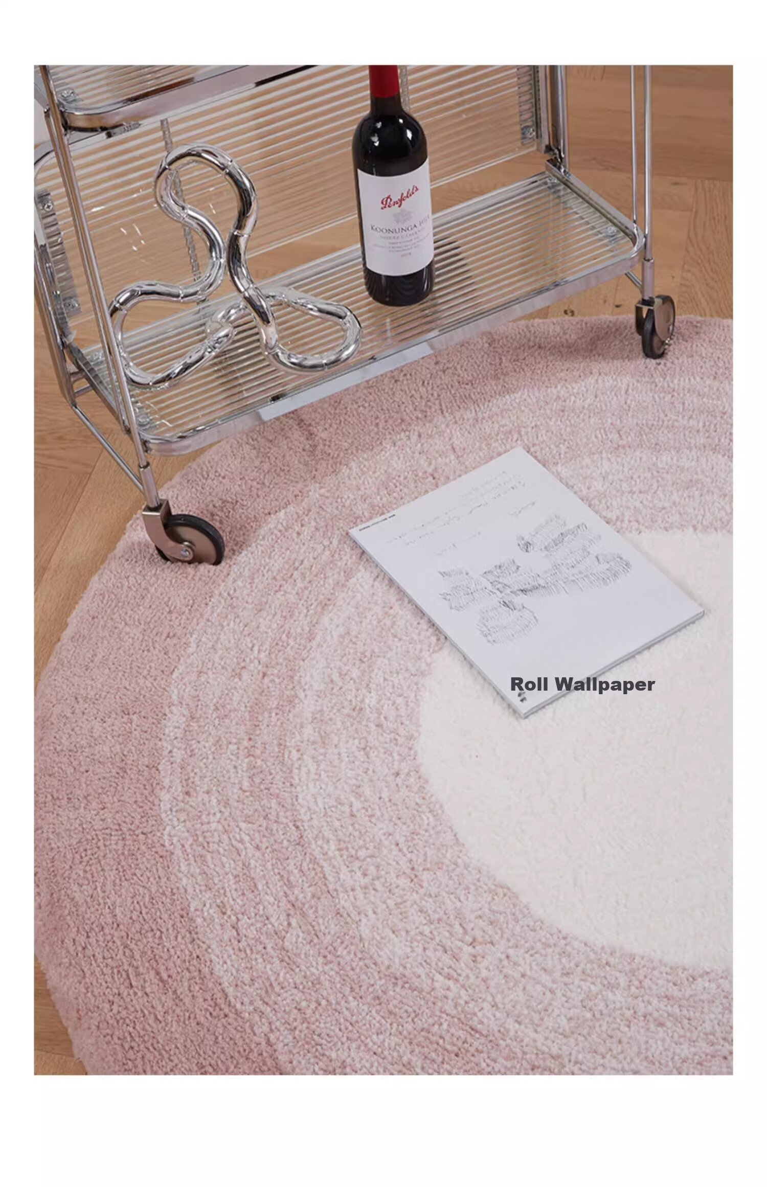 Keecy Non-Slip Round Carpet, Bedroom Ins Style Nordic Simple Living Room Coffee Table Bedside Rug Dressing Table Rug 12