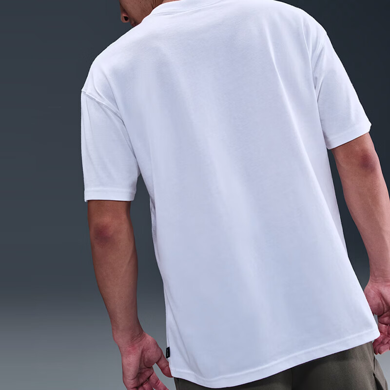 NIKE Men's Short-Sleeve T-Shirt, Knitted Collarless, Sporty Casual, Simple Versatile HQ9243-100 White, 2XL 7