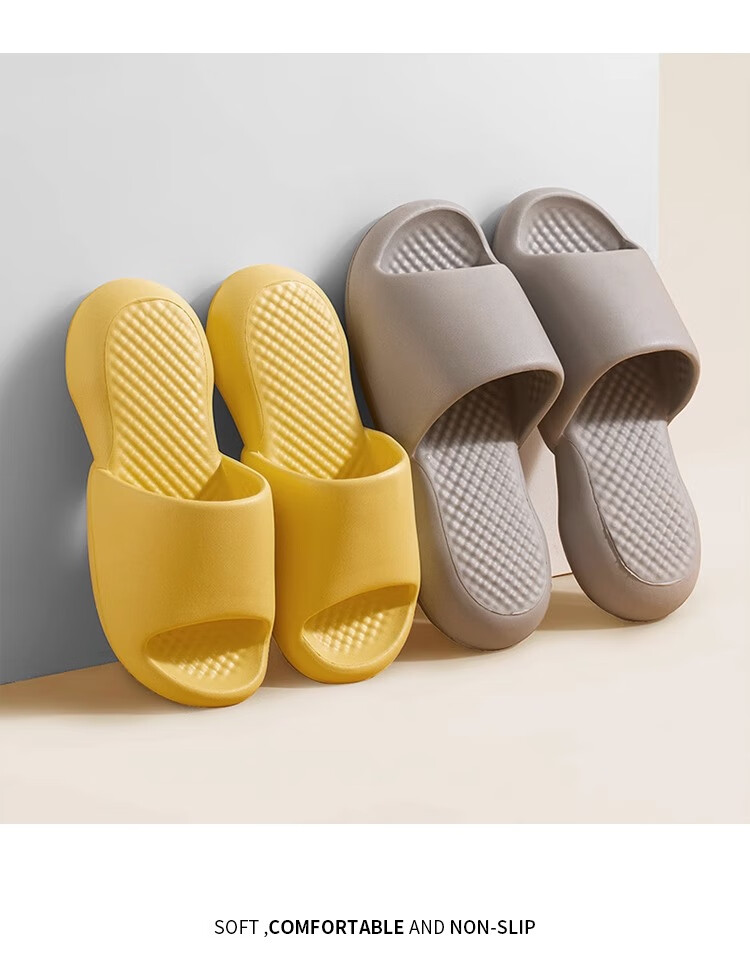 GUOLUOFEI Thick Sole Slippers for Men Indoor Home Silent Bathroom Non-slip Couple Air Cushion Sandals for Women Orange 35-36 6
