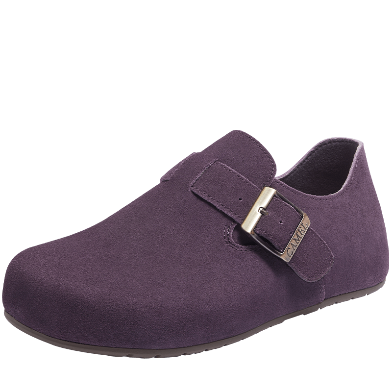 CAMEL Full-Coverage Birkenstock Style Comfortable Deep Mouth Shoes L26S700003 Purple (Upgraded Full-Coverage Version) Size 38
