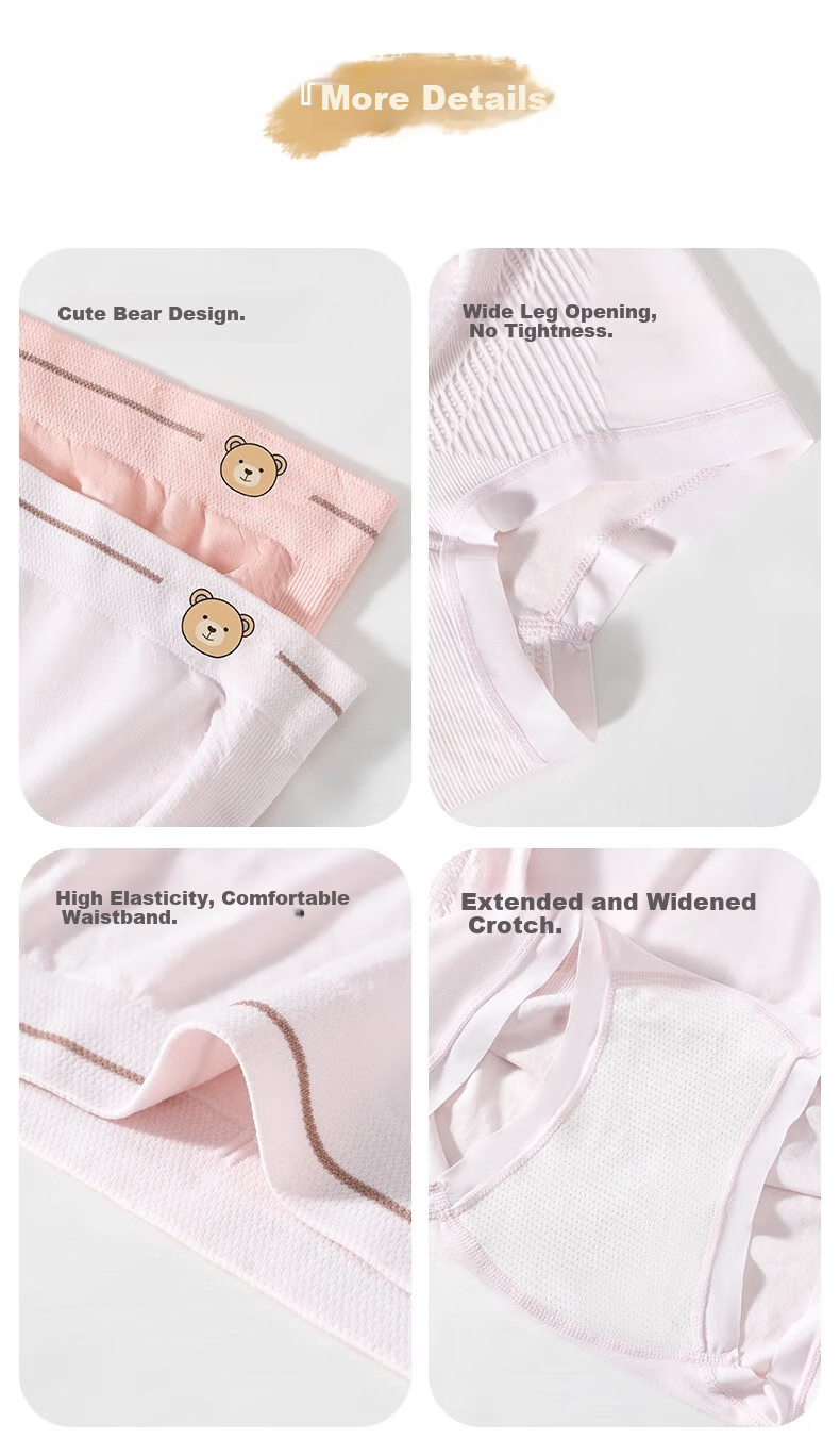 FENYE Maternity High-Waist Underwear with Extended Crotch for Late Pregnancy, Seamless Large-Size Thin Boxers 10