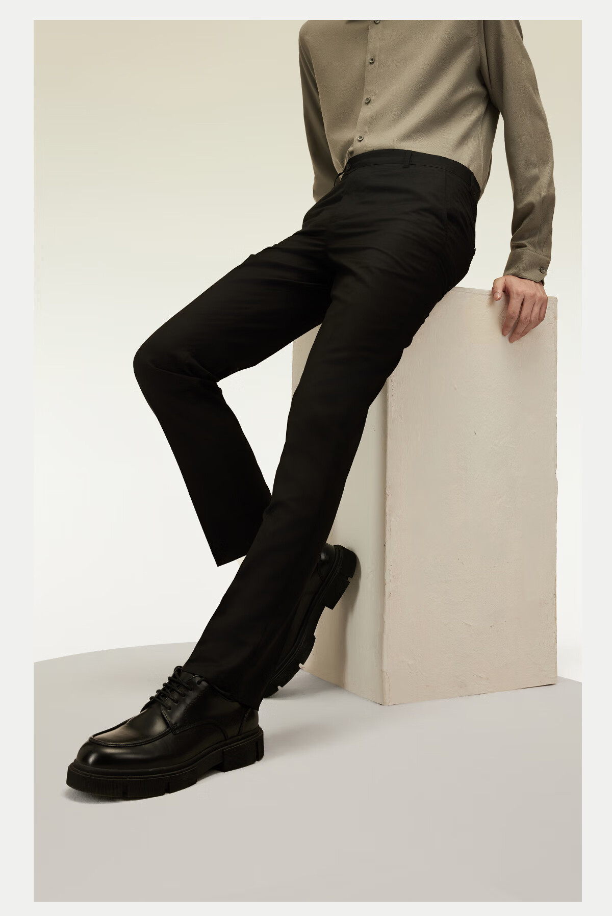 Hodo [No Cutting No Ironing] Business Straight-Leg Men's Trousers Four-Season Dark Blue Size 40 Father's Day Gift 16