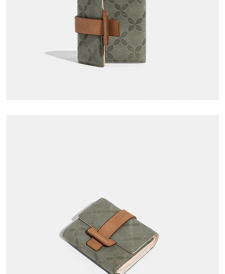 YUYULA Women's Short Folding Wallet Multifunctional Card Holder Leather Luxury ID Case Birthday Gift 13