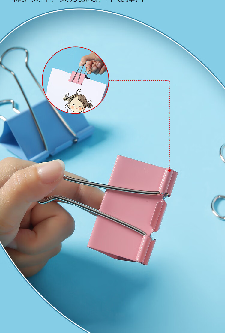 JD Jingzao No.3 Colored Long Tail Clips Swallowtail Clips 32mm (24 pcs) Ticket Clips Phoenix Tail Clips Butterfly Clips Metal Document Clips 5