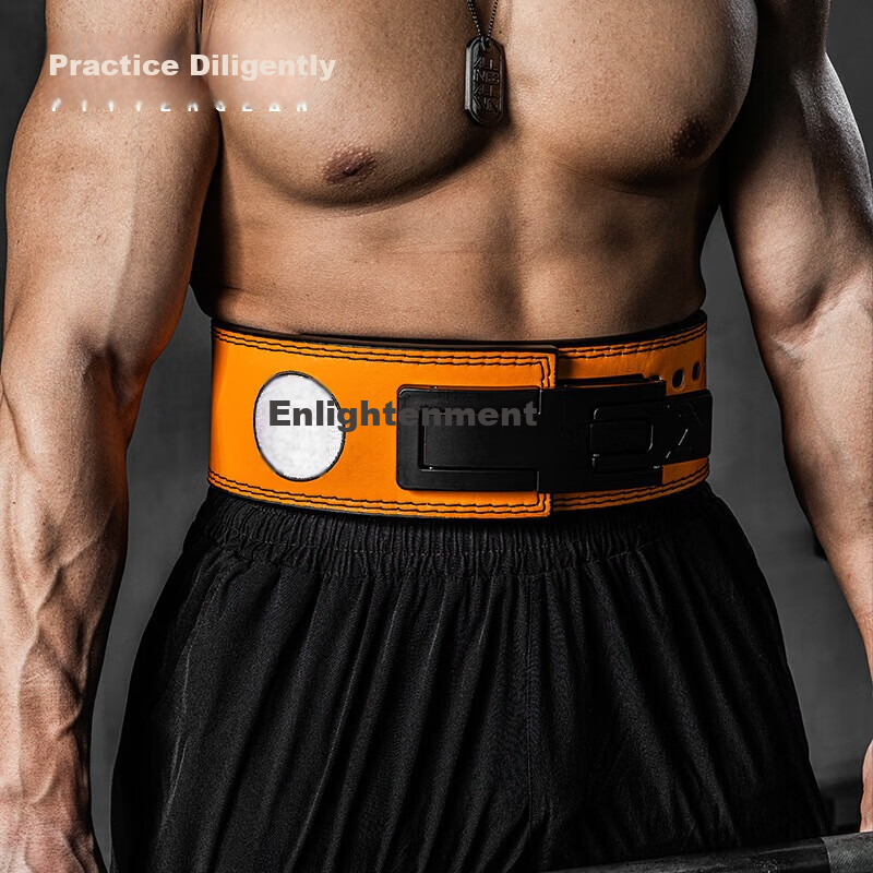 Пояс для пауэрлифтинга FITTER GEAR, для силовых тренировок, быстрая застежка, защита поясницы, мужской, размер XL, оранжевый