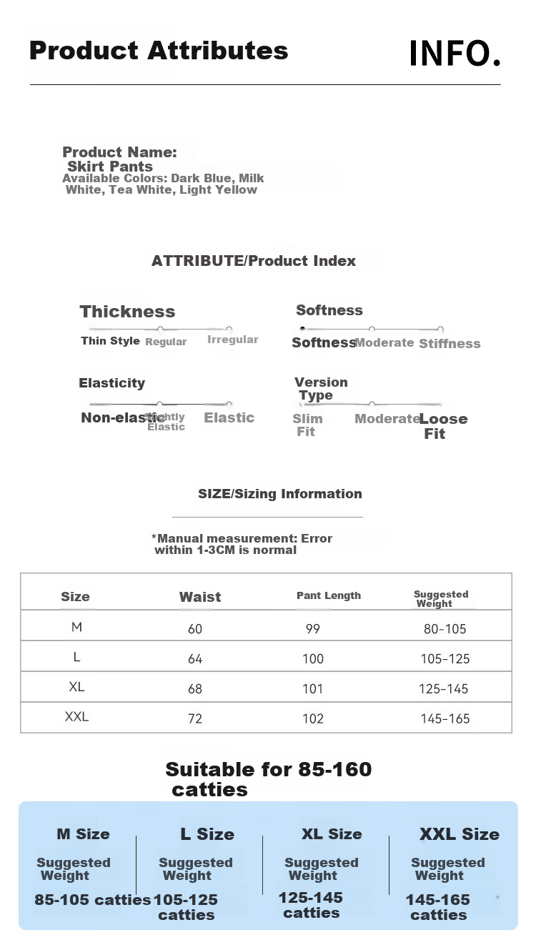 XUEXIMAN Women's Lightweight High-Waisted Straight-Leg Casual Quick-Dry Wide-Leg Pants with Skirt, Summer 2026 New Style, Ice Silk Fabric 3