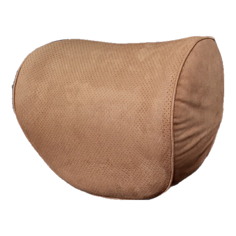 BIMLL Car Headrest Neck Pillow Memory Foam Perforated Suede Car Cushion Maybach Universal Model