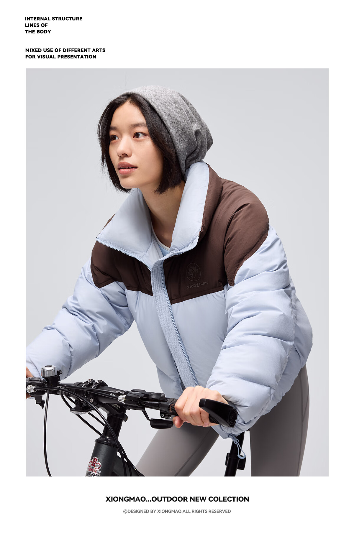 Panda Zhang Yuxi Style [Yongdong] Women's Autumn Winter 90% Down High Loft Short Puffer Jacket 8248 8