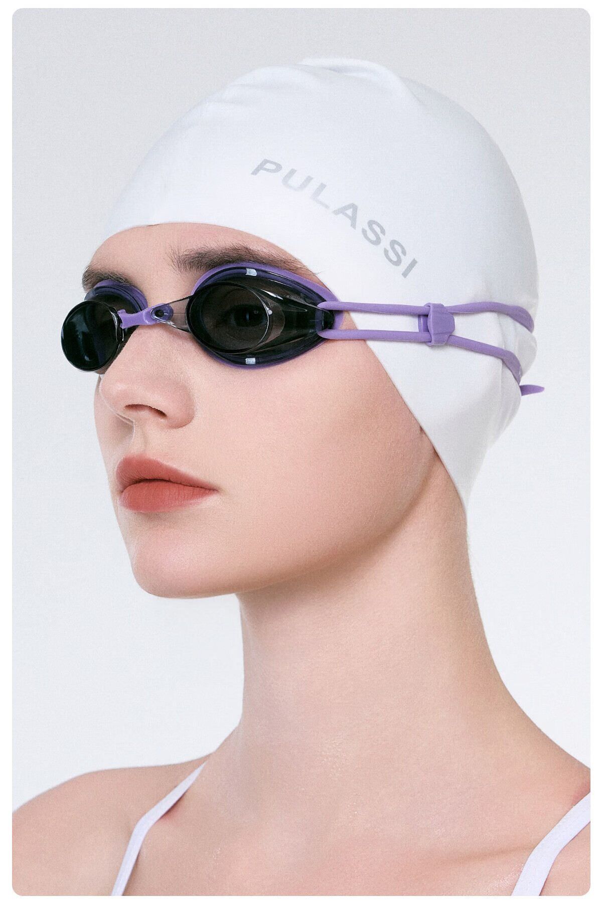 PULASSI Women's Swimming Goggles HD Anti-Fog Waterproof Comfortable Pressure-Free Professional Adult Swim Glasses Sakura White 200° 12