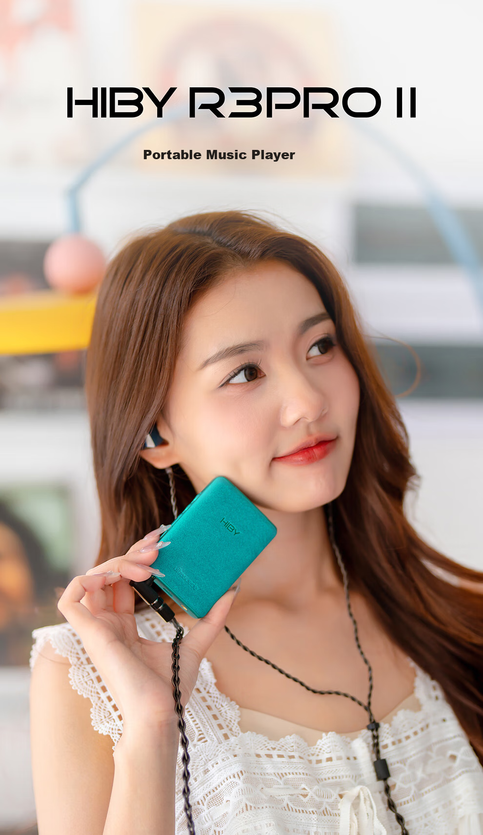 HiBy R3ProII Lossless Music Player, Pure Sound MP3, High-Definition HIFI Hard Decoding DSD, Portable Voice-Activated Player, Black Gift 2