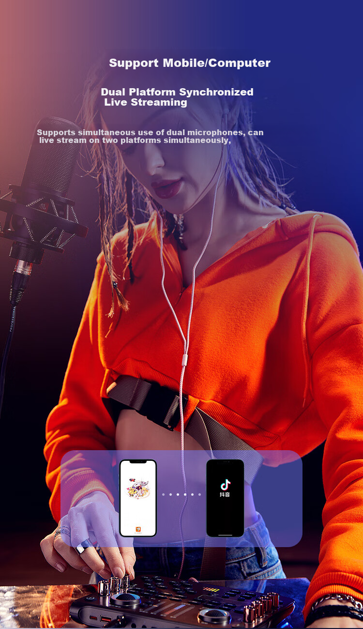 JBL KMP600 Live Streaming Sound Card Equipment Set for Mobile Phones And Computers, Professional Karaoke for Internet Celebrities, Suitable for Kuaishou And Douyin Live Streaming, Singing, Chatting, And Promoting Products 11