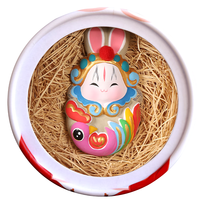 Jitufang Intangible Cultural Heritage National Trend Office Home Desktop Ornament Birthday Mid-Autumn Festival Gift Lucky Rabbit (Chicken)