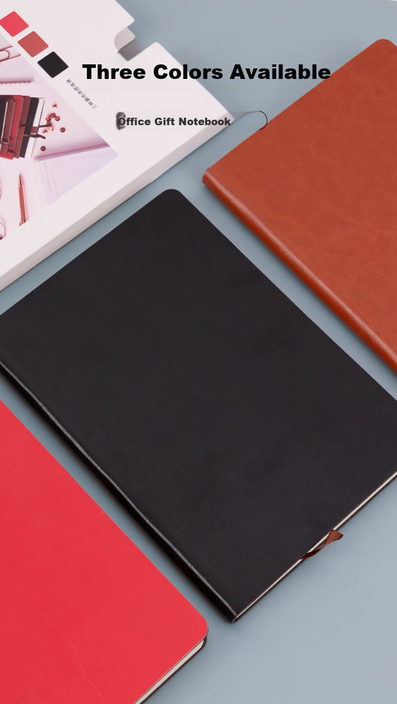 TRNFA TN-JA5001 Red Vintage Lambskin Notebook with Color-Changing PU Litchi Pattern, 80g Thick Dorin Paper, Business Notebook, Retro Red 5