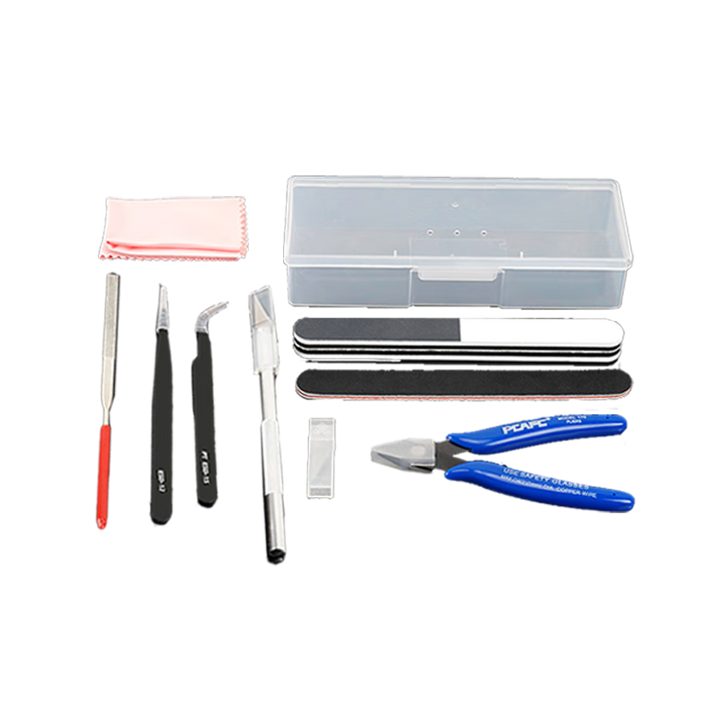 CMYKSUPPLIES 3D Printer Accessories, Anti-Static Model Sanding Tool Kit, Model Figure Edge Cleaning DIY Tool Set