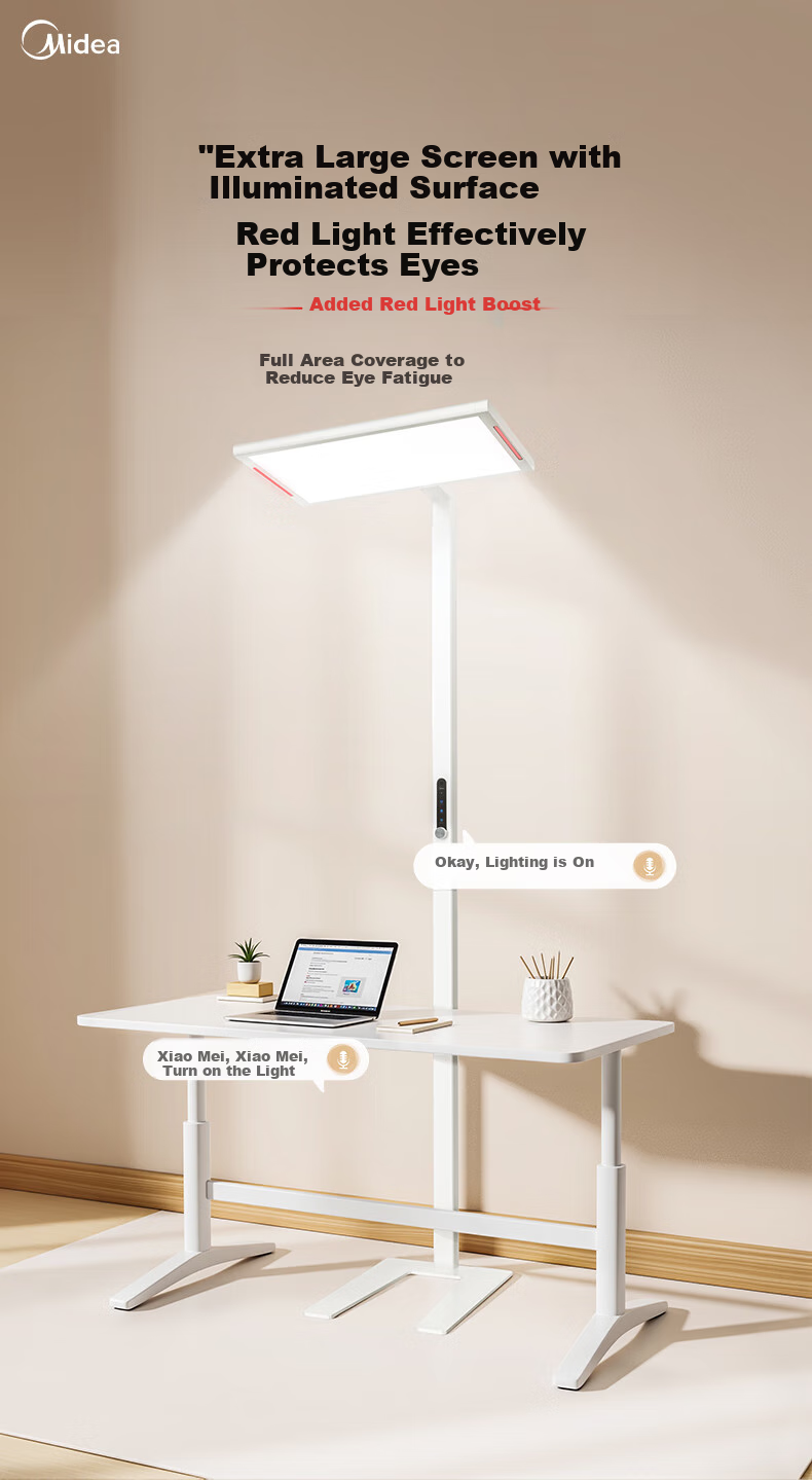Midea Plus Floor Lamp, Eye-Protecting Standing Lamp for Children's Reading And Study, Voice-Controlled Smart Light Sensor, Large Street Lamp 1