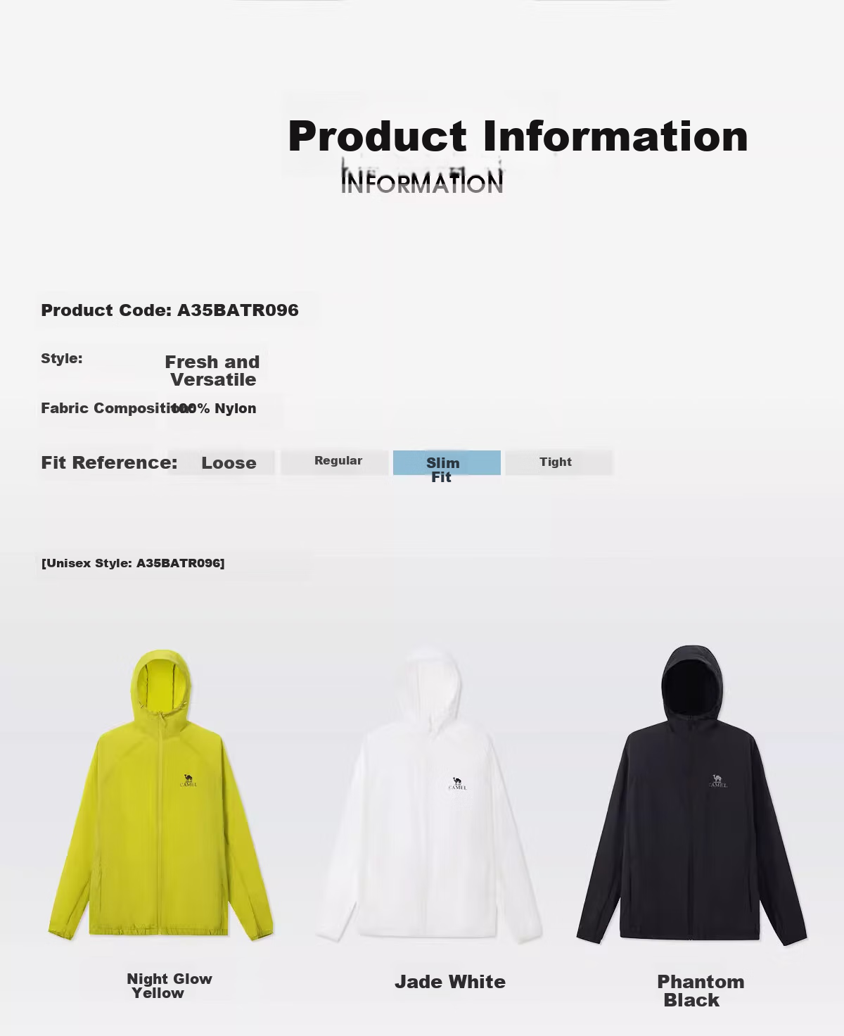 CAMEL Women's And Men's Sun Protection Clothing, Water-Repellent Jacket, Loose-Fitting Cool Breathable Sun Protection Garment A35BATR096 2XL 22