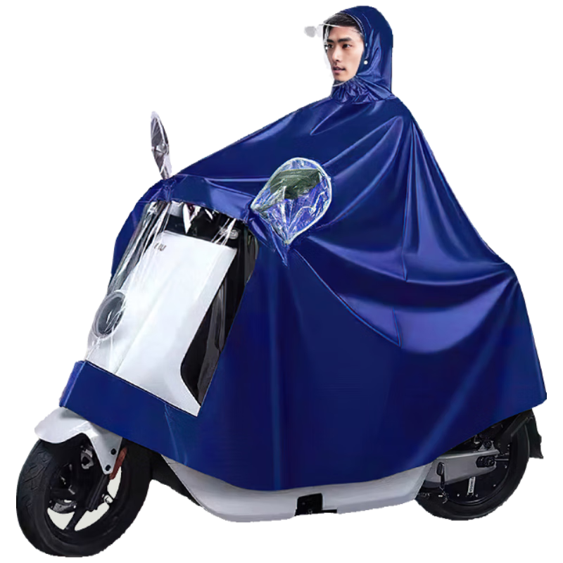 Feilinsiman Electric Scooter Raincoat, Thickened Battery-Powered Bike Poncho for Men And Women, Adult Motorcycle Riding Raincoat, Heavy Rain Protection, Single-Person Raincoat