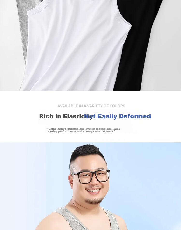 Hengyuanxiang [100% Pure Cotton] Men's Tank Top, Autumn Season, Middle-Aged And Elderly, Large Size, Loose Fit, Antibacterial, Sweat-Absorbing, Sports Undershirt for Me 5