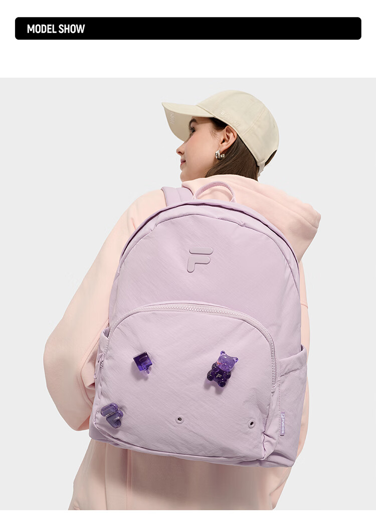 FILAFUSION FILA Trendy Women's Backpack Autumn Fun Double-Shoulder Laptop School Bag 10