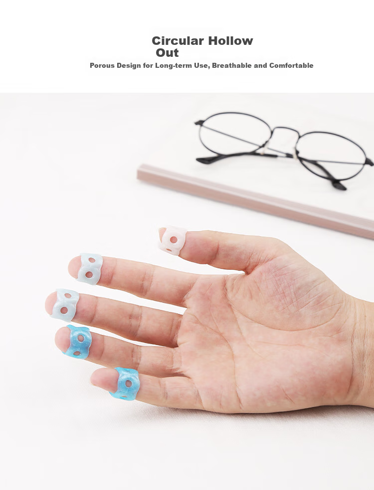 KOKUYO Imported Cash Counting Finger Sleeves for Students, Office And Finance Use, Page-Turning Circular Finger Sleeves, Large Size 15*12.5mm, 5 Colors Randomly Selected, MEKU-C22 4