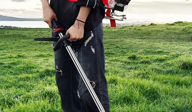 YAT 9091C Gasoline Lawn Mower High-Power Grass Cutter Household Four-Stroke Brush Cutter Sling Type 7