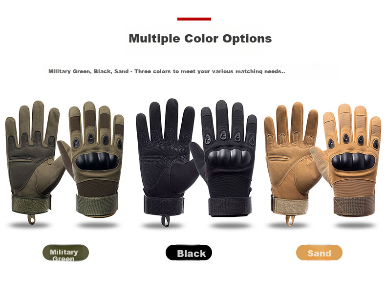 BIKEBROS Motorcycle Tactical Gloves, Men's Outdoor Combat Full-Finger Gloves, Training Non-Slip Riding Equipment, Black XL 5