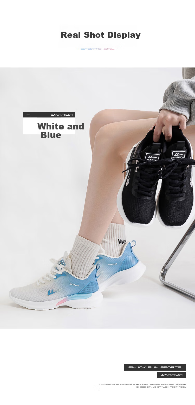 Huili Official Women's Shoes, Summer Breathable Mesh Sneakers for Women, 2026 New Style Women's Footwear, White And Blue, Size 37 10