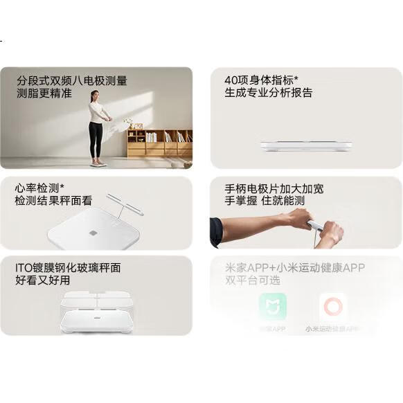 Умные весы Xiaomi Mijia S800 для анализа состава тела, с точным определением жира, Bluetooth, управление весом, для дома